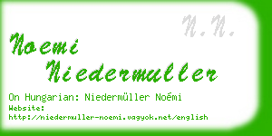 noemi niedermuller business card