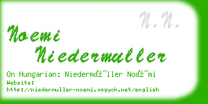 noemi niedermuller business card